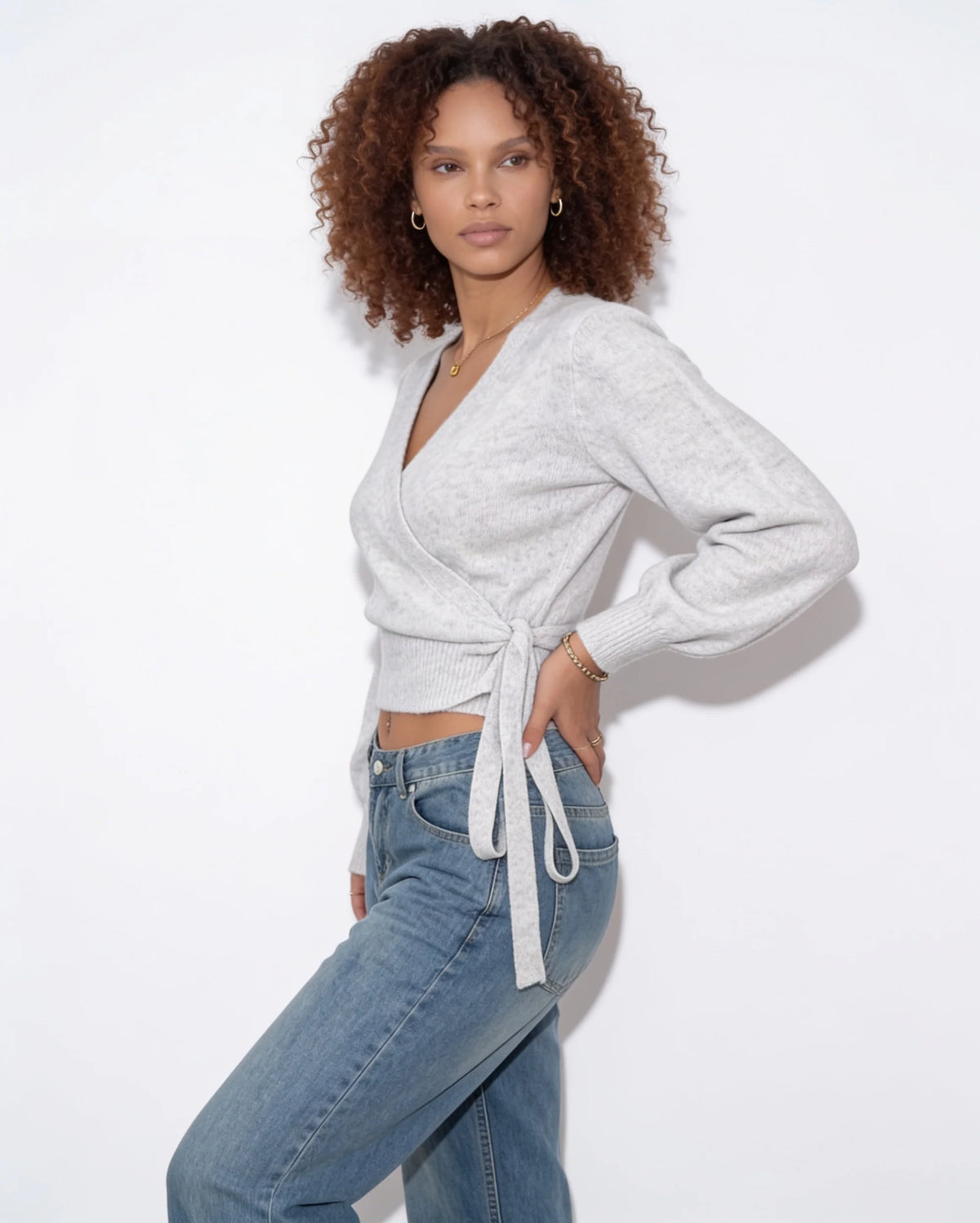 Elina Wickelpullover mit V-Ausschnitt