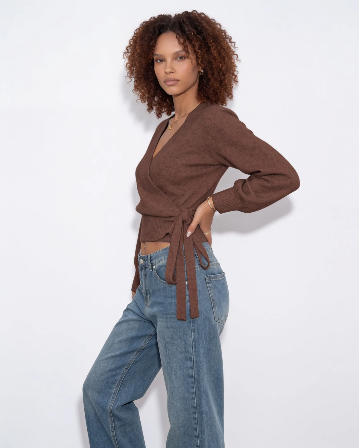 Elina Wickelpullover mit V-Ausschnitt