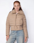 Alina Kurze Pufferjacke mit Kunstfellkragen