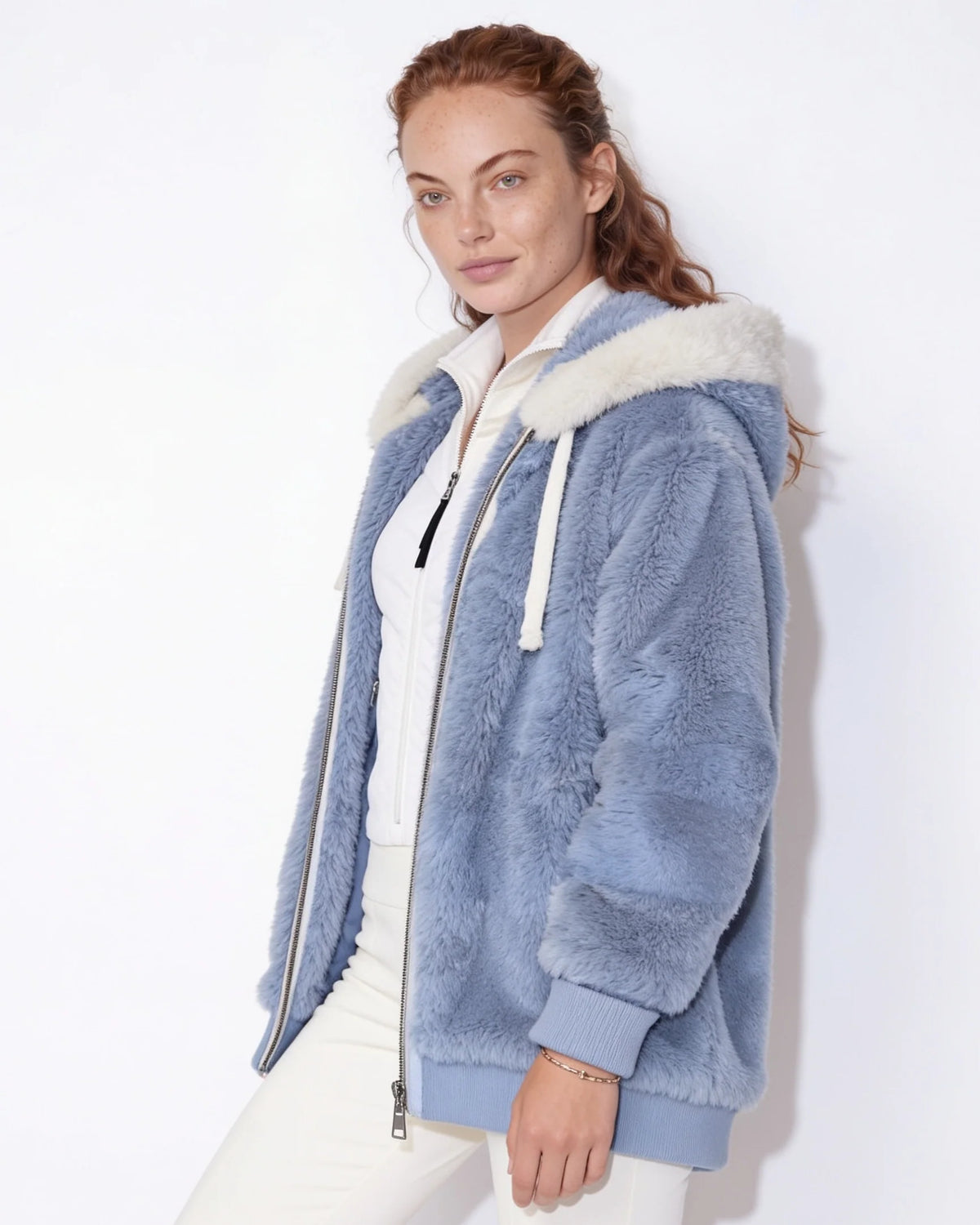 Sienna Kapuzenjacke in Felloptik