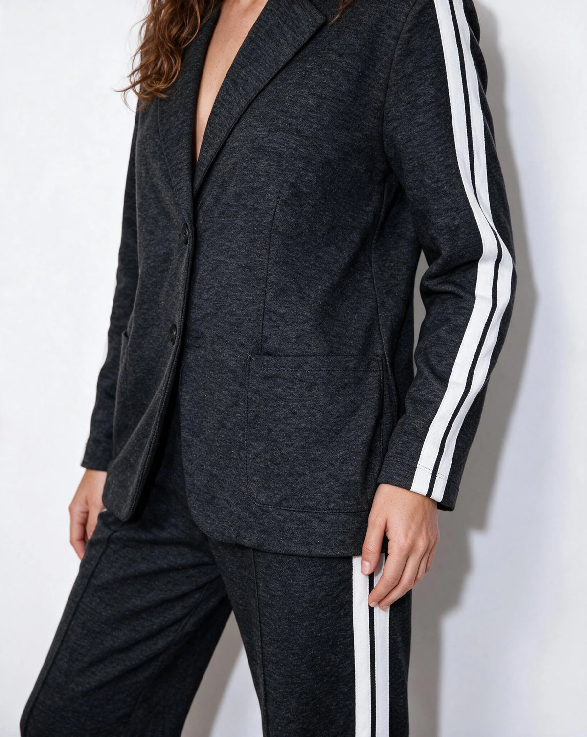 Mara Blazer-Set mit Kontraststreifen