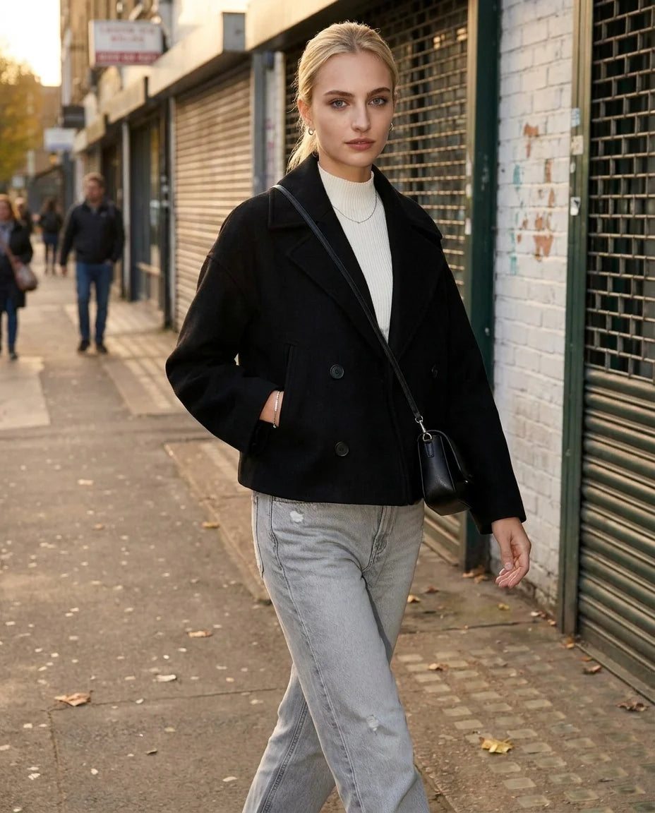 Marlie Kurze Zweireiher-Jacke