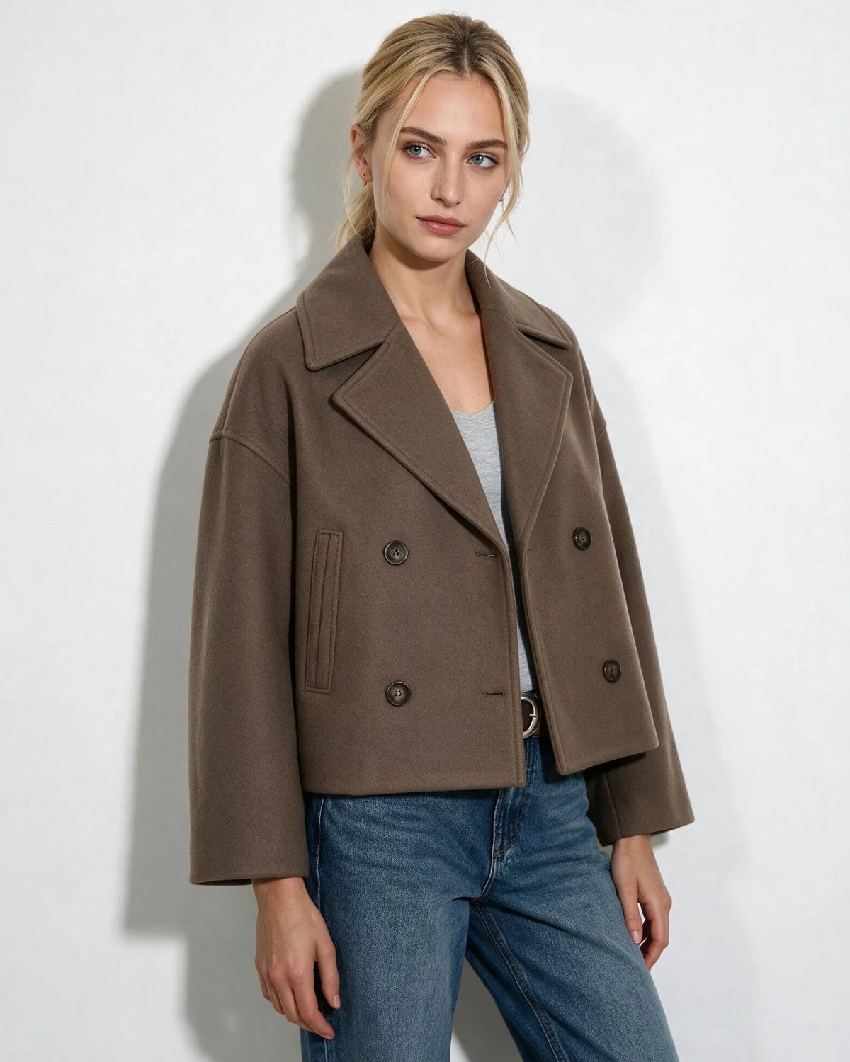 Marlie Kurze Zweireiher-Jacke