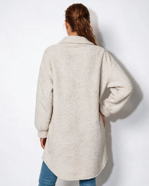 Alva Longline Teddy-Mantel