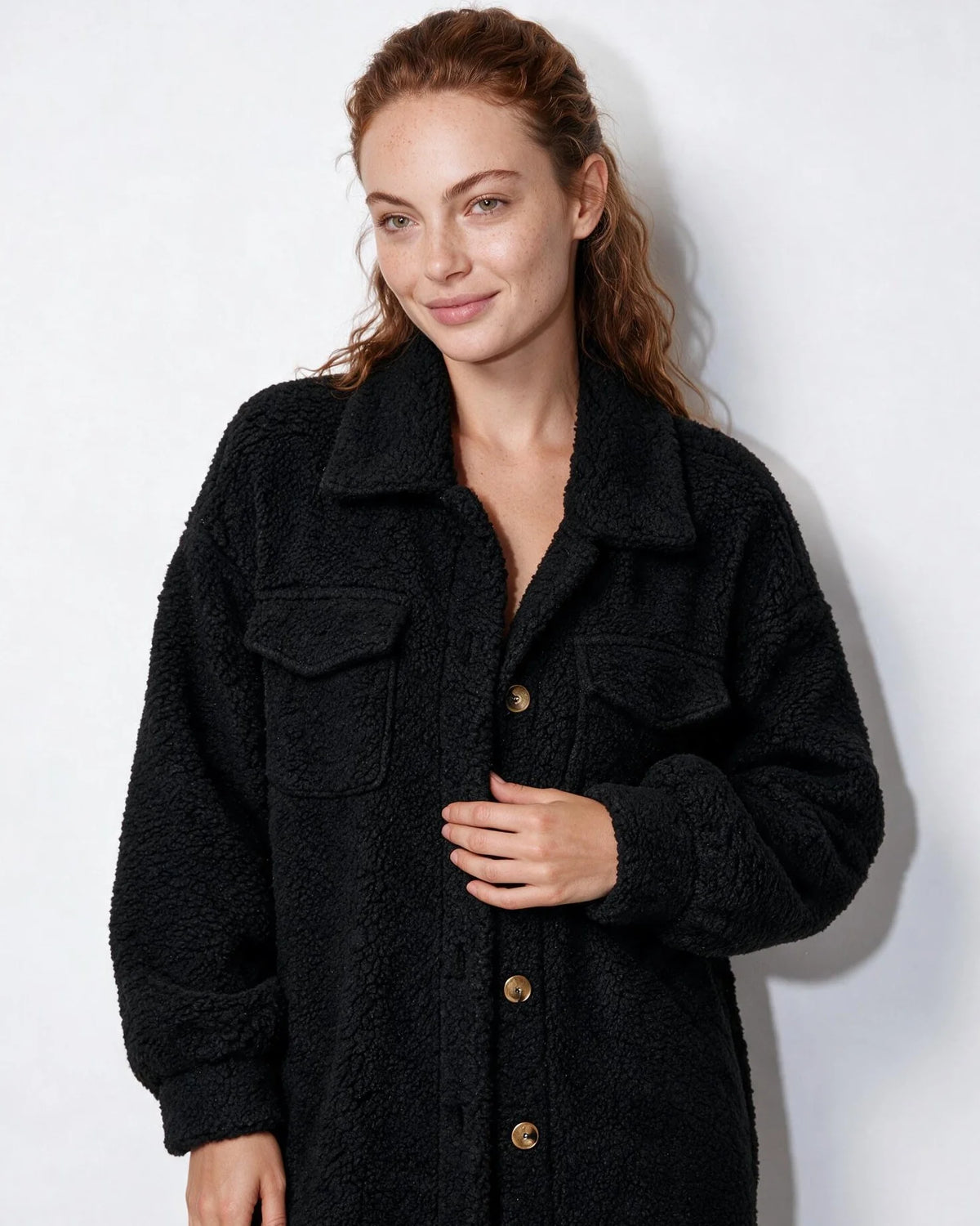 Alva Longline Teddy-Mantel
