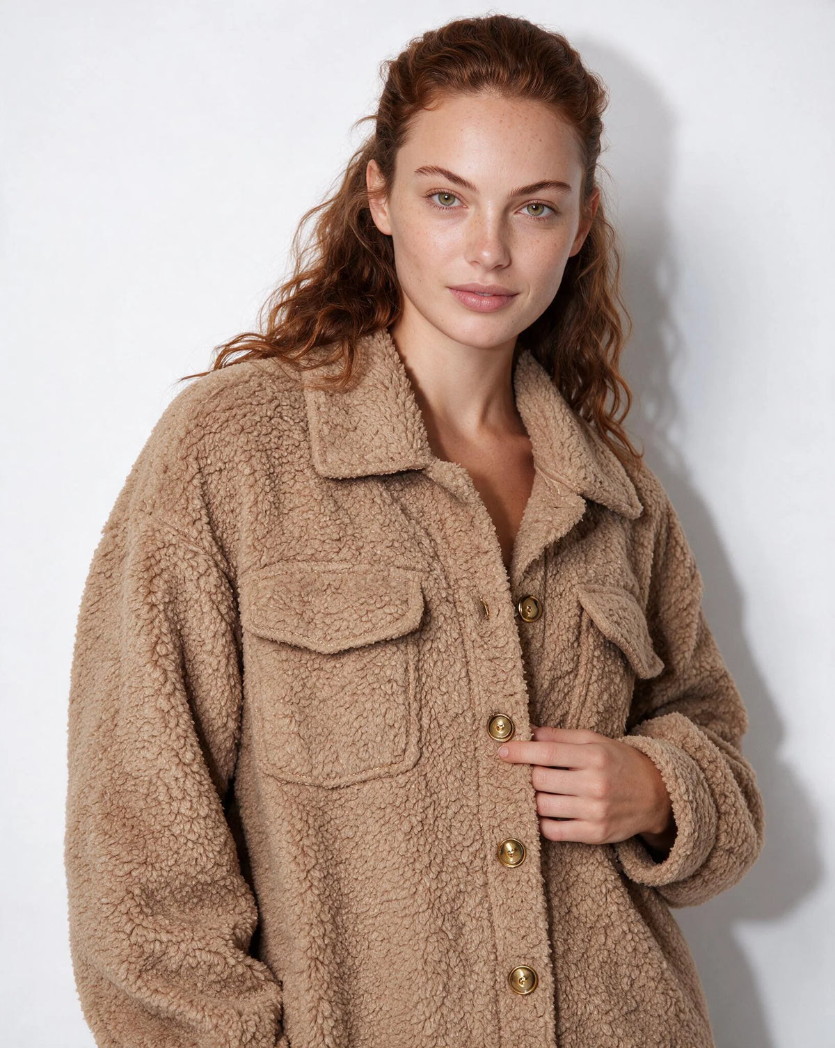 Alva Longline Teddy-Mantel