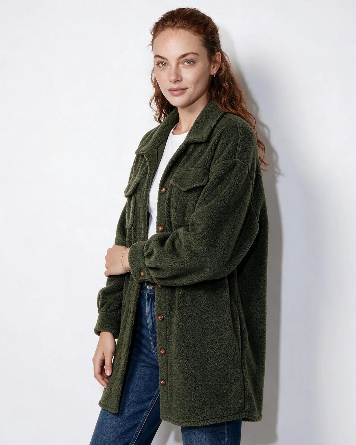 Alva Longline Teddy-Mantel