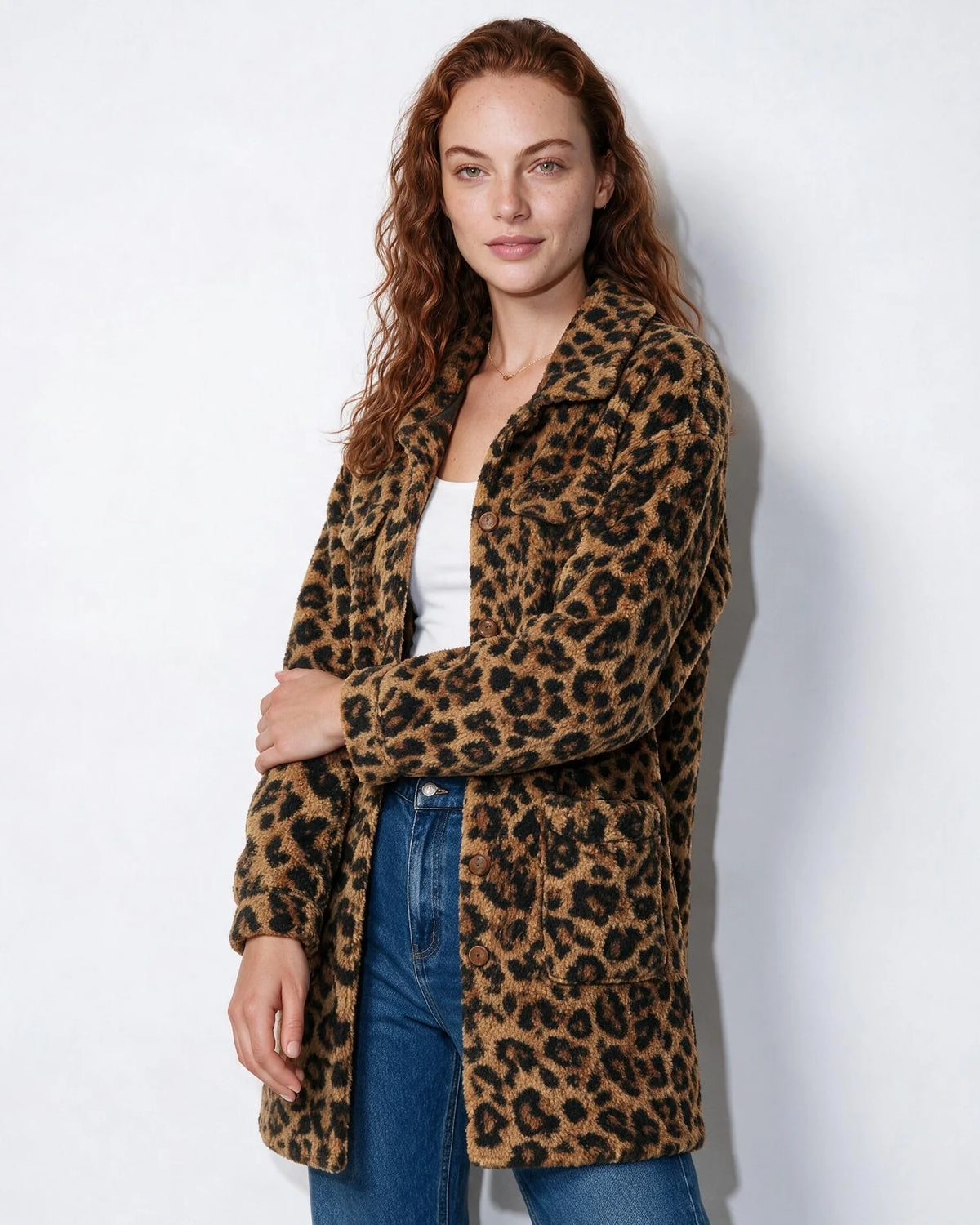 Alva Longline Teddy-Mantel