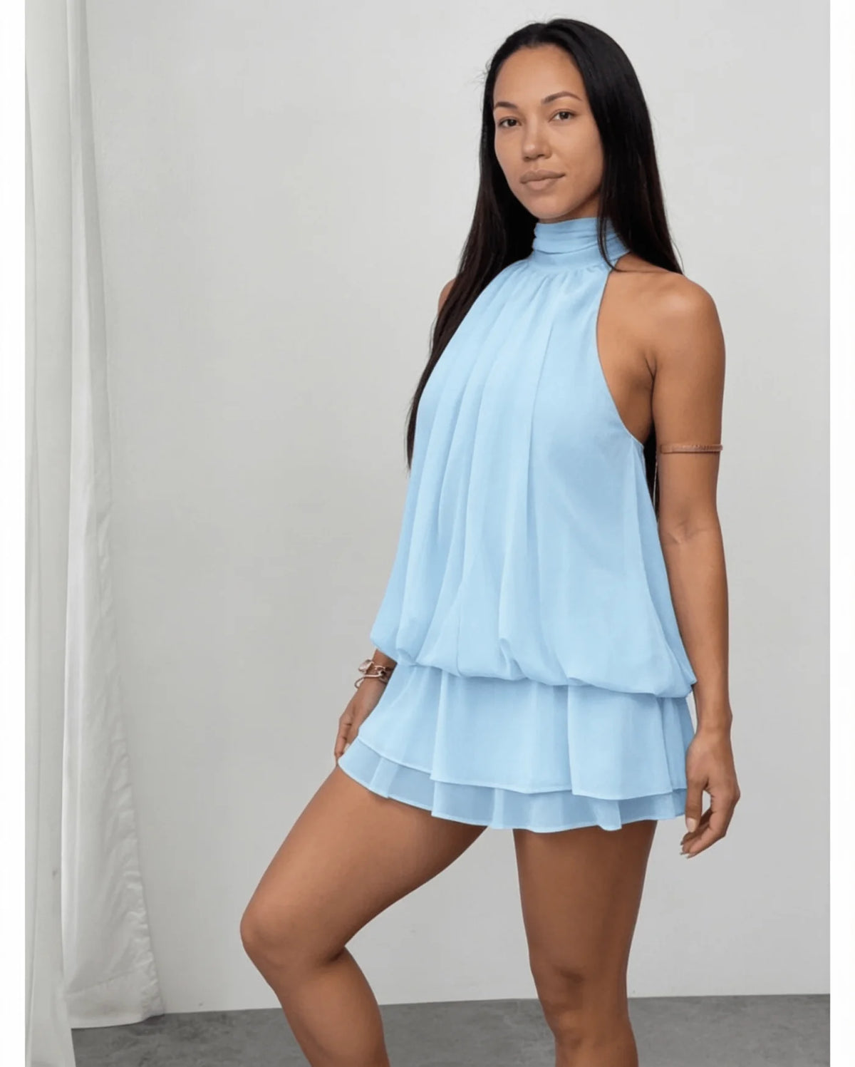 Liora™ Chiffon-Minikleid mit Neckholder