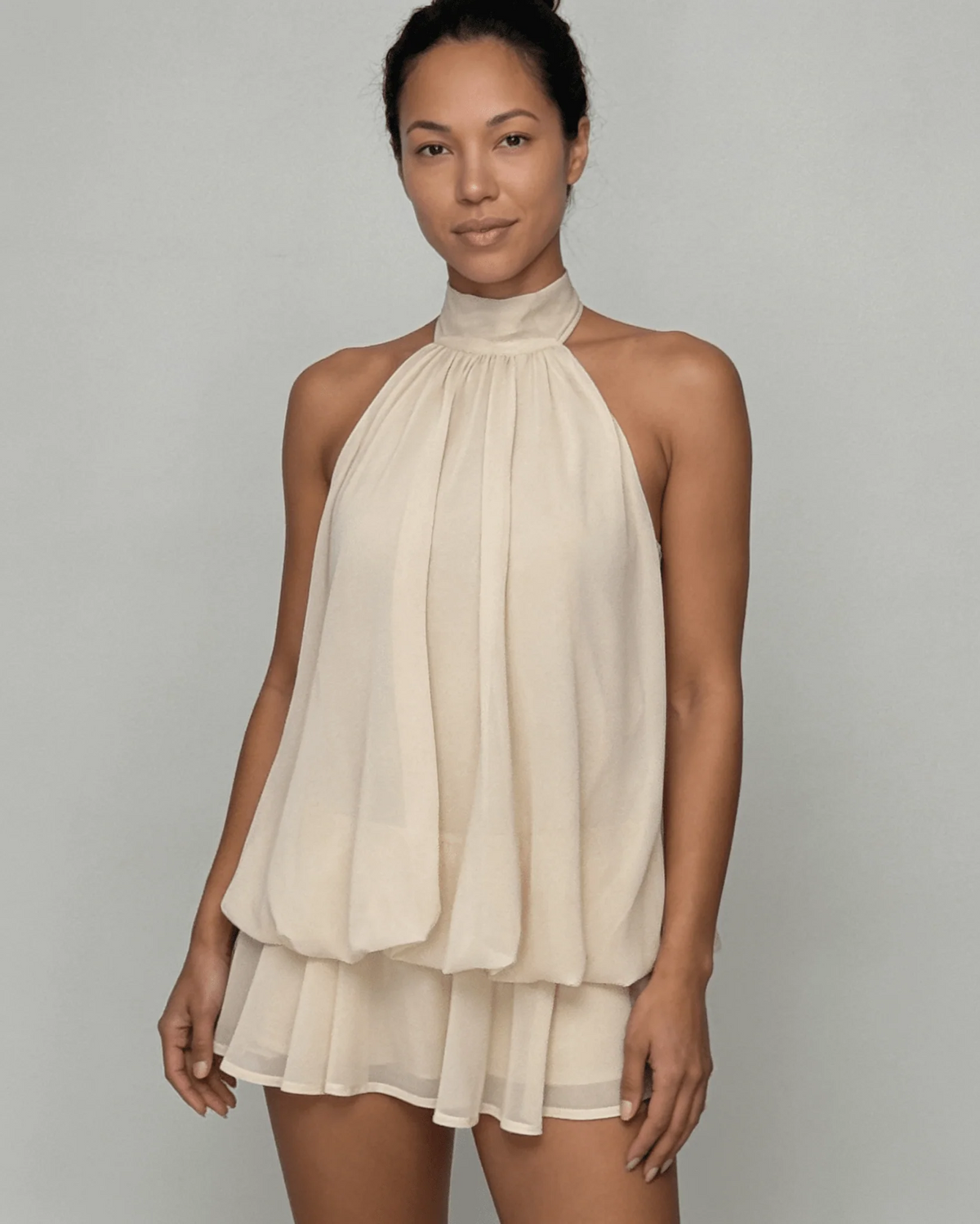 Liora™ Chiffon-Minikleid mit Neckholder